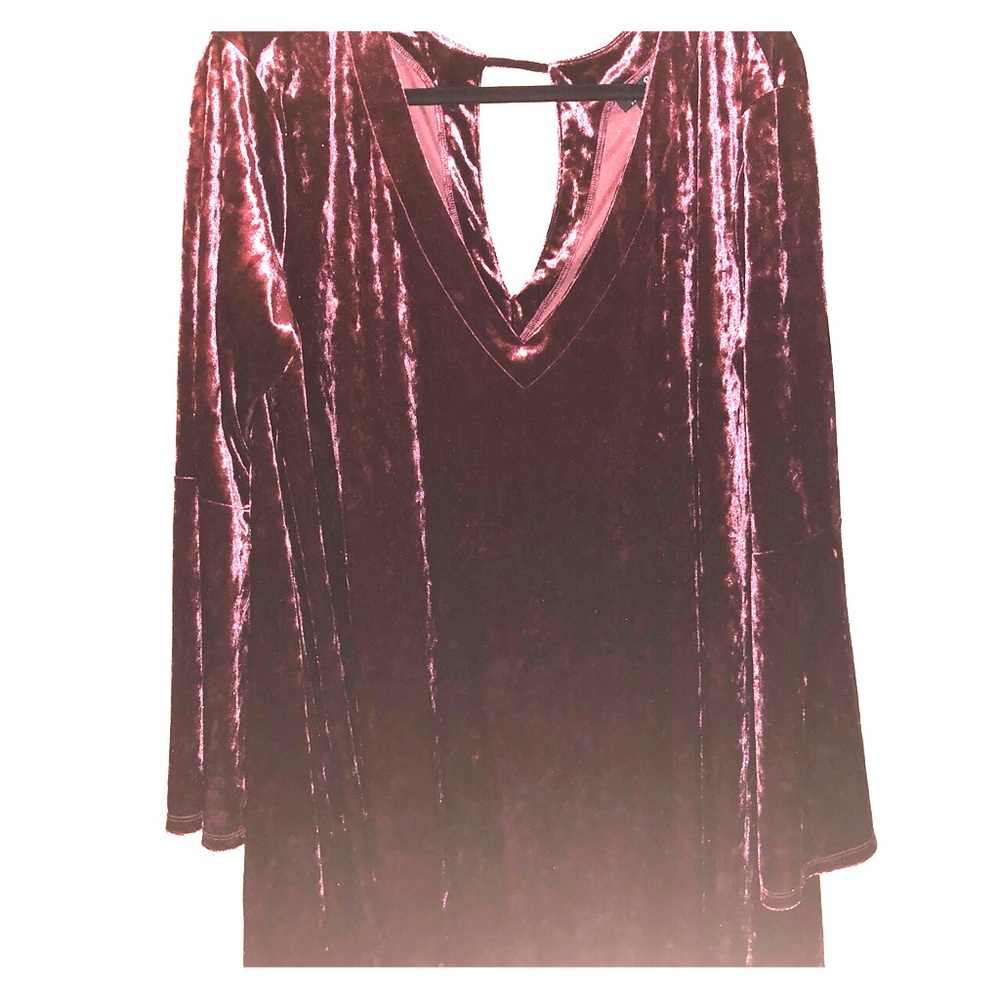 Maroon flowy dress